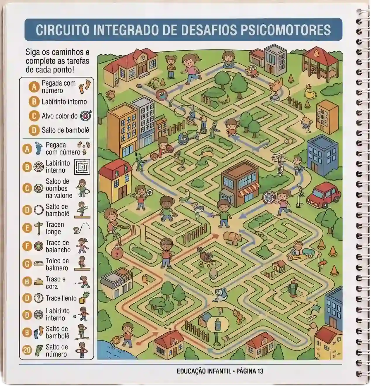 Página da Central de Atividades